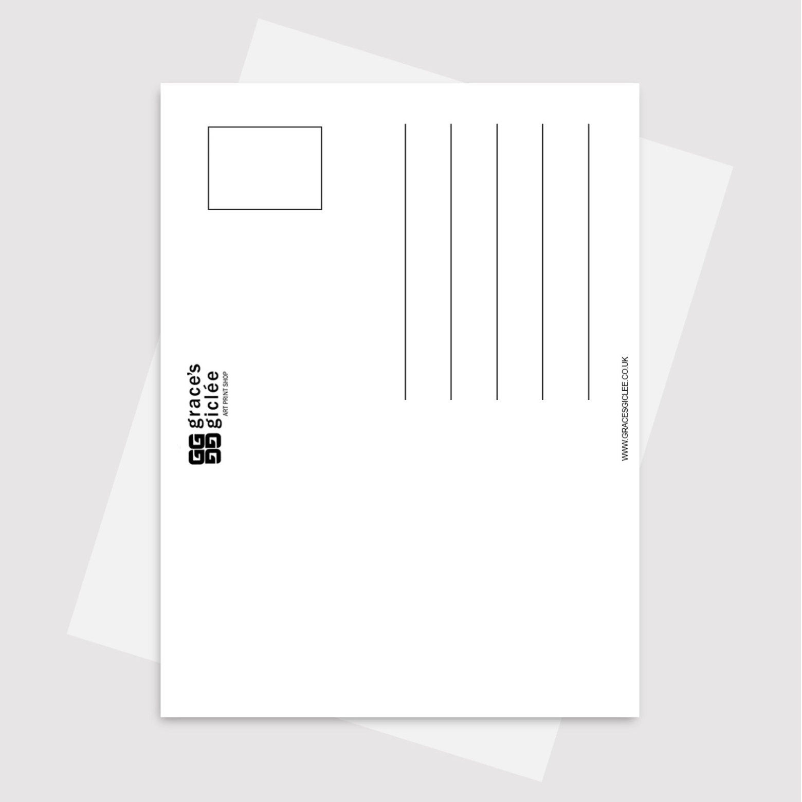 Grace's Giclee Art Print Shop Reverse of Card