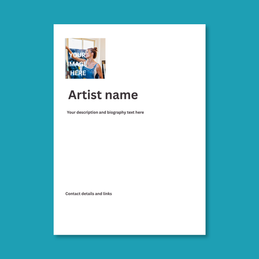 Exhibition Artist Description card
